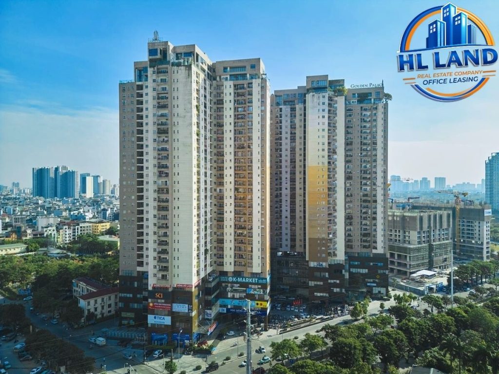 tìm thuê văn phòng tòa nhà golden palace nam từ liêm