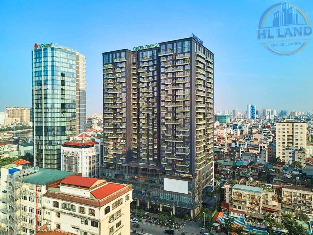 văn phòng cho thuê green diamond building đống đa