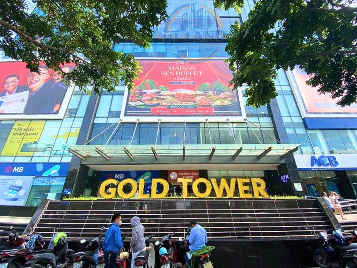 Quy mô xây dựng và diện tích cho thuê tòa Gold Tower