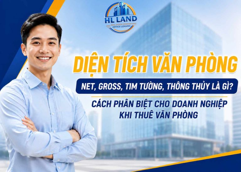 Diện Tích Net, Gross, Tim Tường, Thông Thủy Là Gì? Cách Phân Biệt Cho Doanh Nghiệp Khi Thuê Văn Phòng