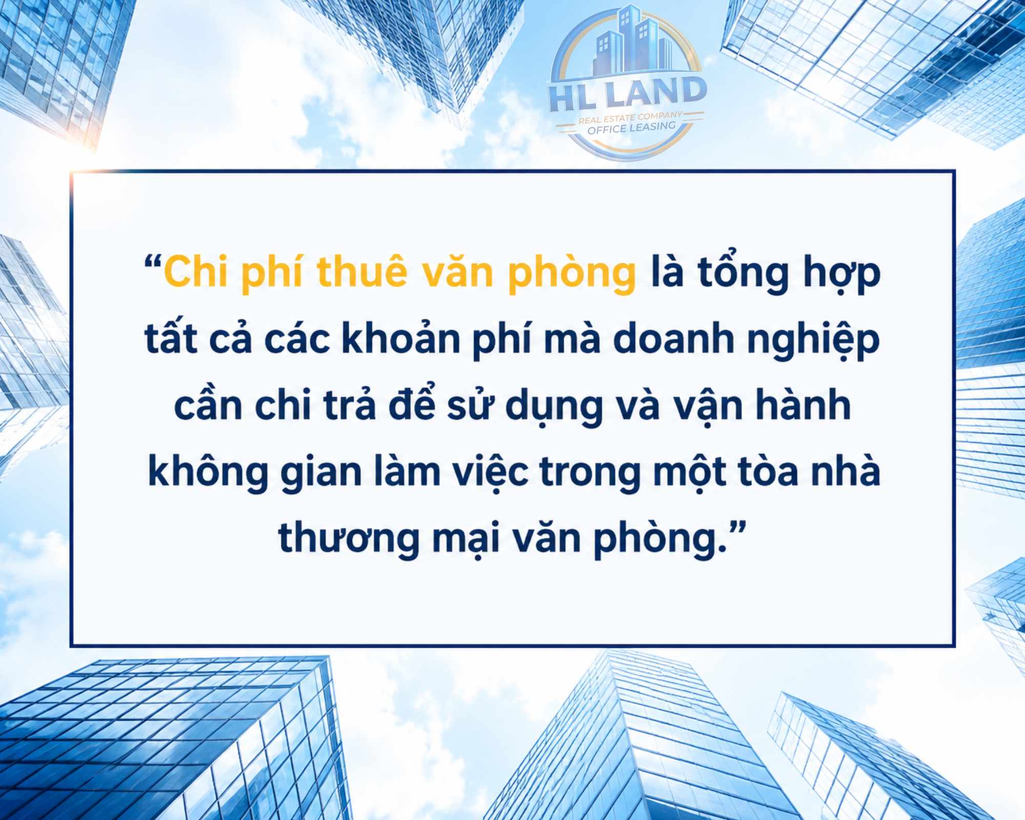 Khái niệm về chi phí thuê văn phòng