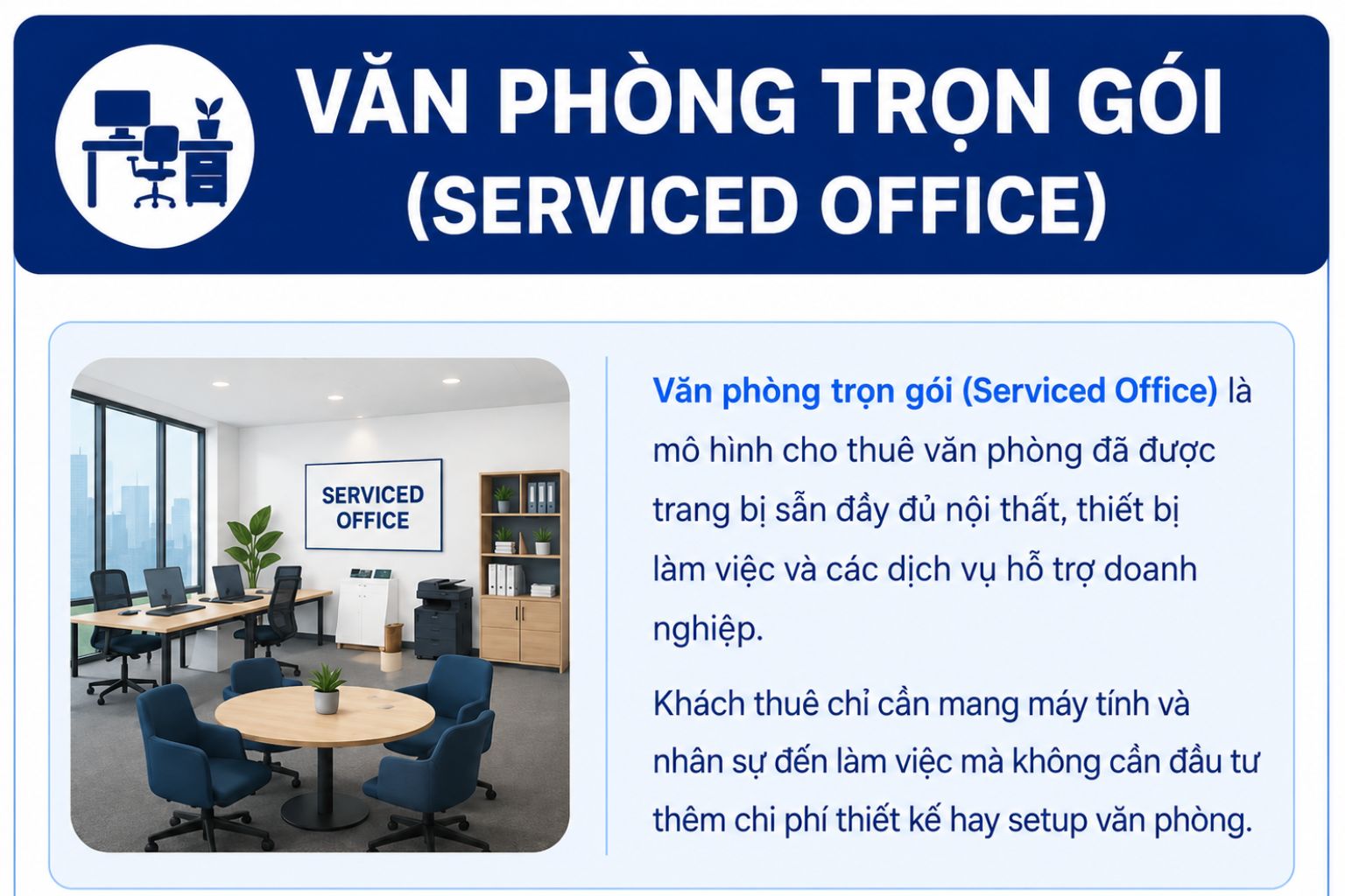 Văn phòng trọn gói (Serviced Office) là gì?