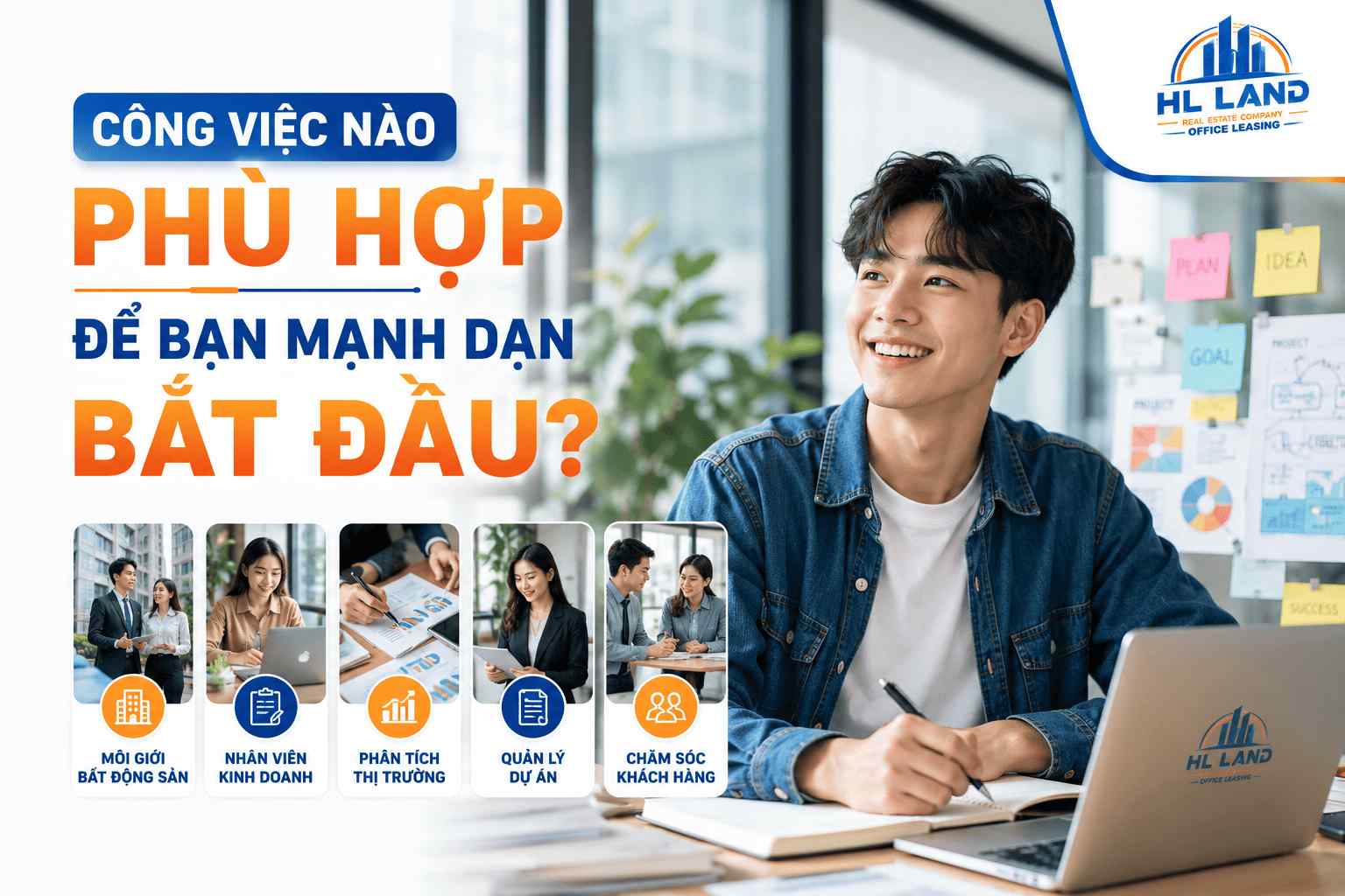 việc làm nhân viên kinh doanh bất động sản mảng cho thuê văn phòng, hãy mạnh dạn để bắt đầu